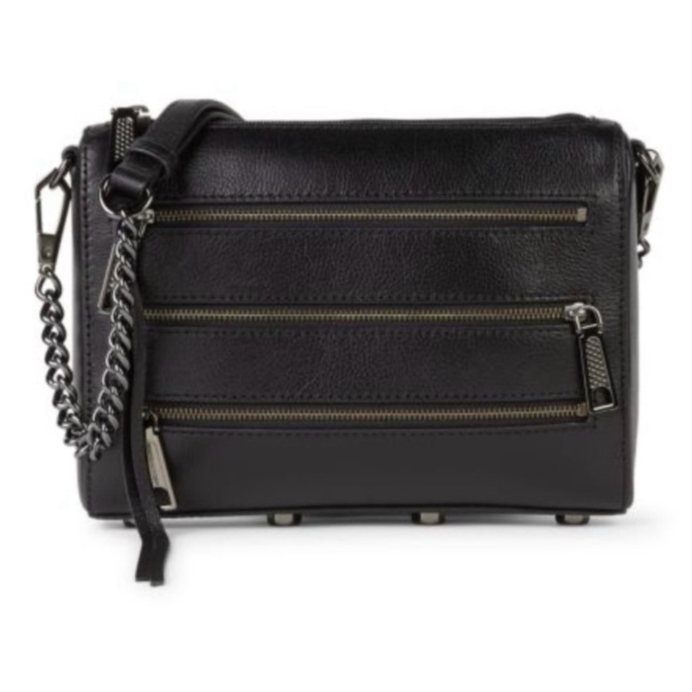 Rebecca Minkoff Mini 5 Zip Crossbody Bag Black